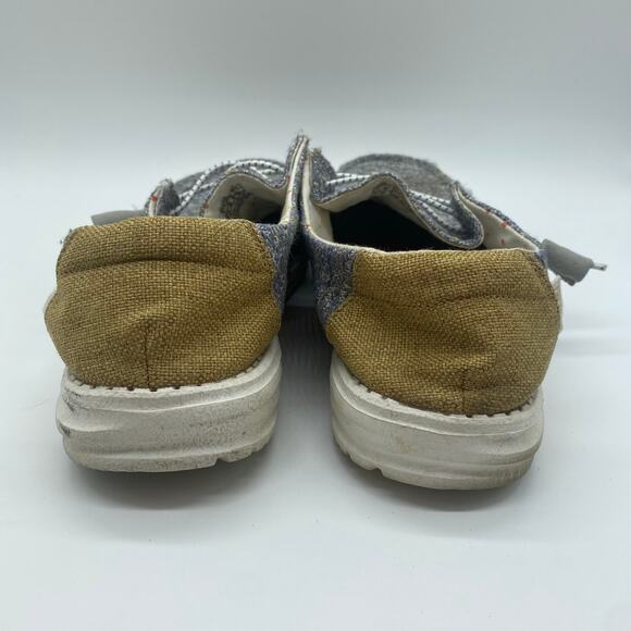 Hey Dude Women's size 9 Mustard Mix Gray Tan Wendy Slip-On Shoes Comfort Easy - Picture 4 of 8